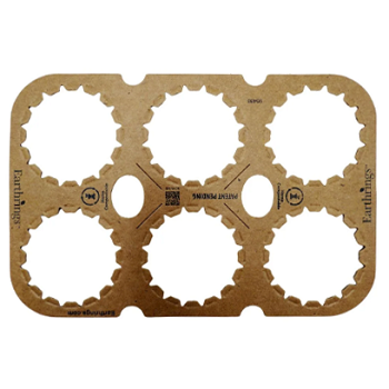 Earthrings Biodegradable 6 Pack Cardboard Rings 1000/Case